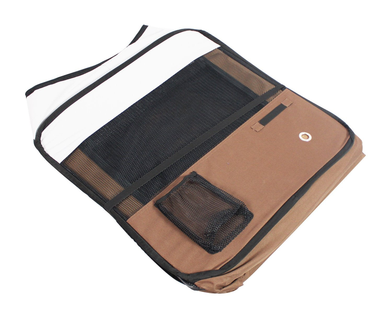 Fabulous Pet Small Water Resistant Portable Doggie， Dog， Puppy， Cat， Kitten Play Pen-Coffee/Gray