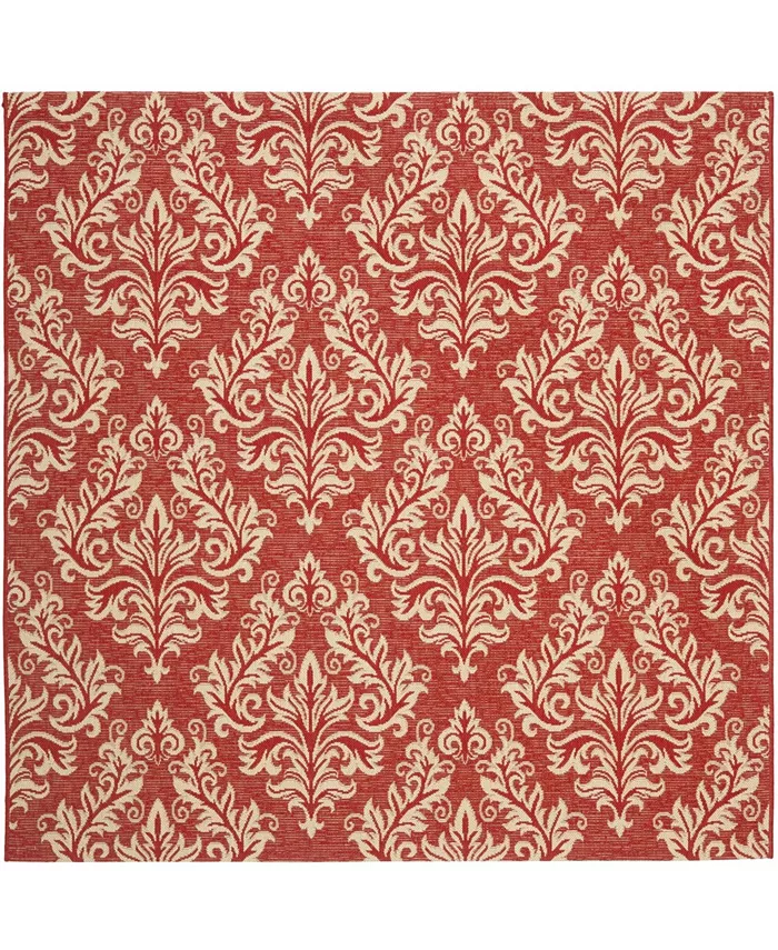 Safavieh Courtyard Red and Creme 6'7