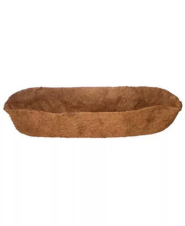 Grower Select Coconut Arts Forge Trough Shaped Coco Liner， 48-Inch