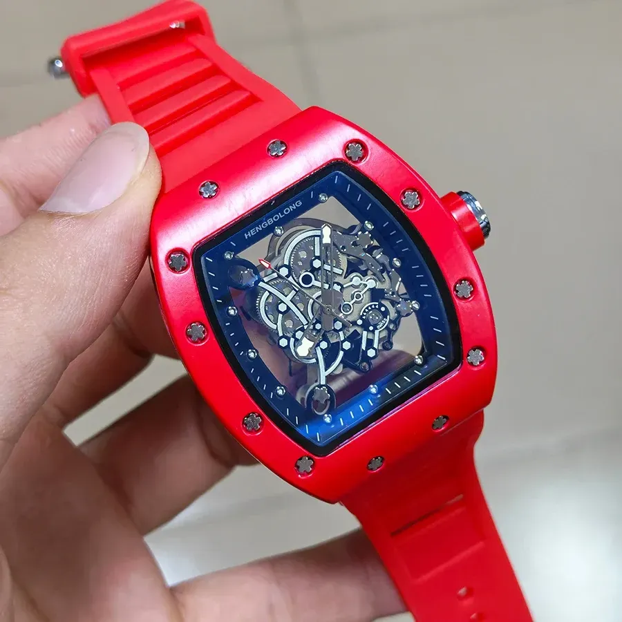 LIUYANGTIAN Luxury Men’s Quartz Wristwatch for Man Hollow Style Automatic Watches Male Mechanical Watch  Calendar Sports Waterproof