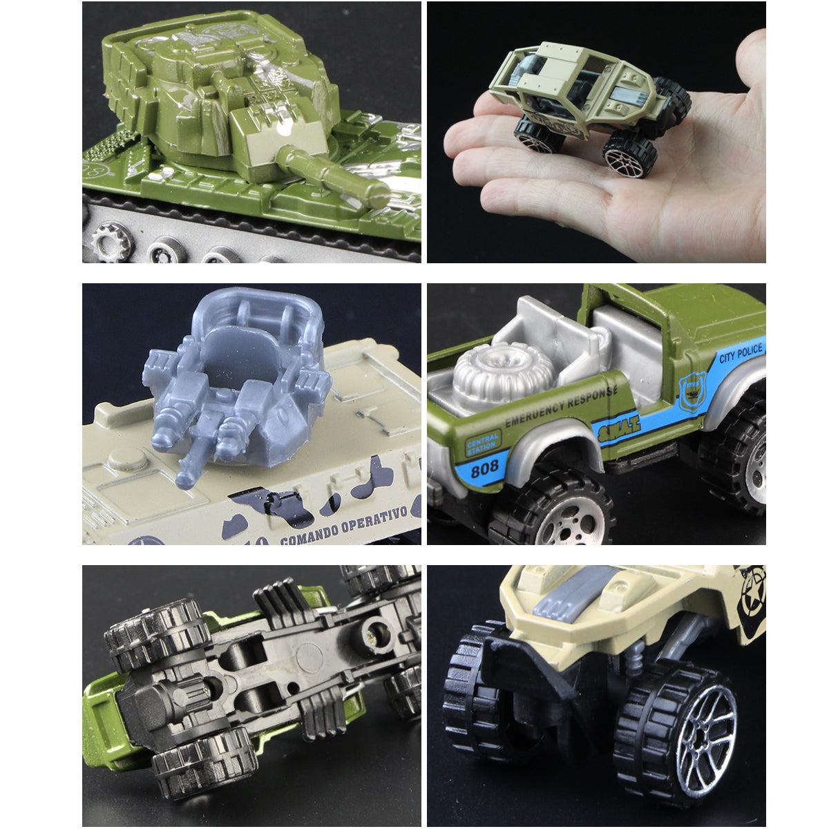 6pcs/Set Alloy Military Cars Die-Cast Tank Toy Metal Vehicle Boys Gift