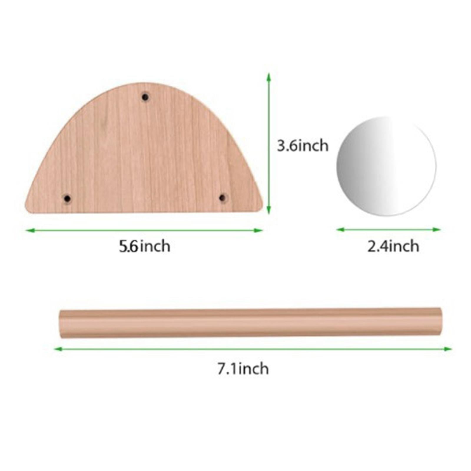 Chick Perch， Chicken Wooden Strong Roosting Bar with Mirror， Training Sleeping Perch Standing for Coop and Brooder Chick Hens Silkies Quail Chicken