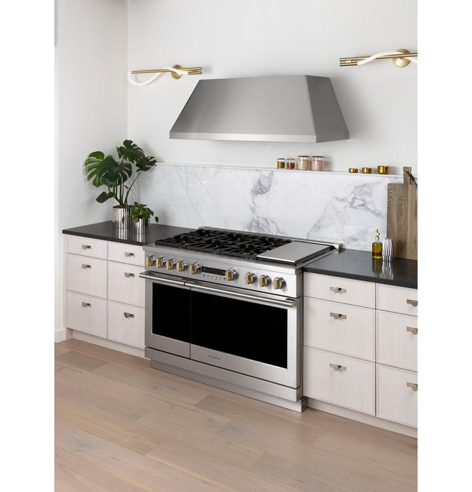 Monogram ZGP486NDTSS 48quot All Gas Professional Range with 6 Burners and