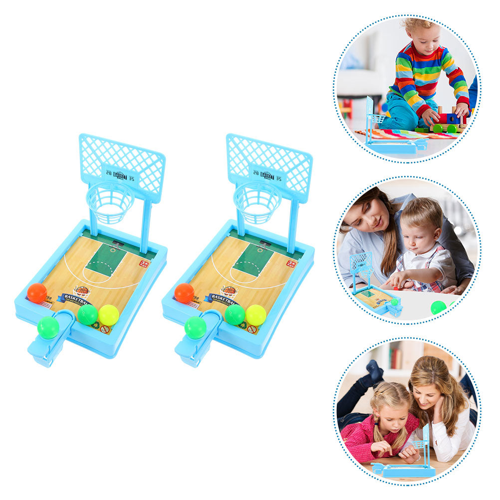 HOMEMAXS 2 Sets Tabletop Basketball Game Toy With 4 Balls Novelty Shooting Game for Kids