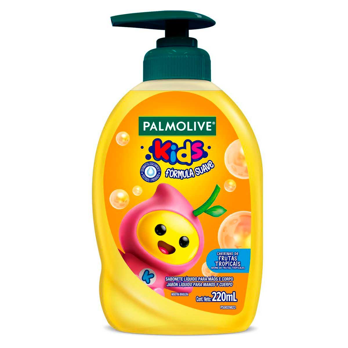 Sabonete Liquido Infantil Maos e Corpo Frutas Tropicais Palmolive Kids 220ml