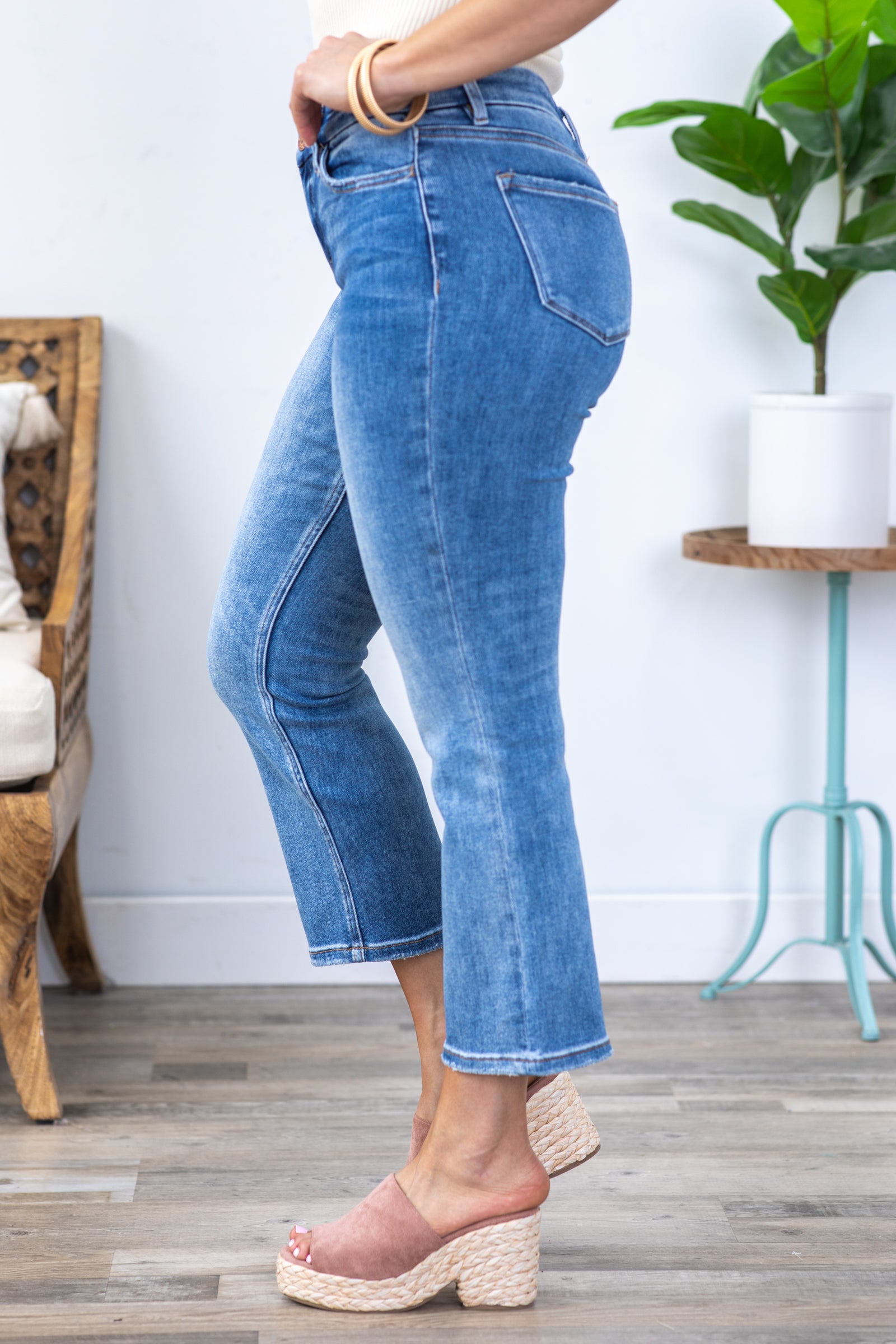 Vervet Mid Rise Kick Flare Jeans