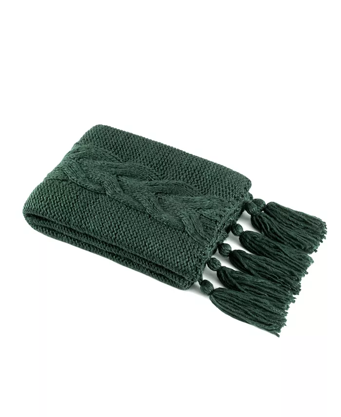 Patricia Nash Signature Knit Tasseled Throw， 50
