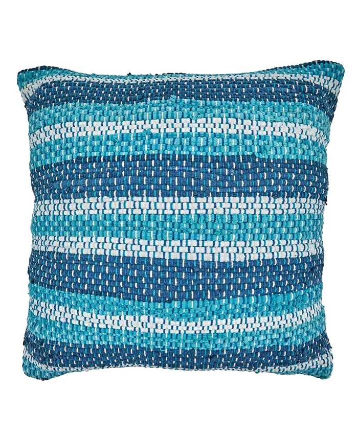 Saro Lifestyle Chindi Striped Decorative Pillow， 22