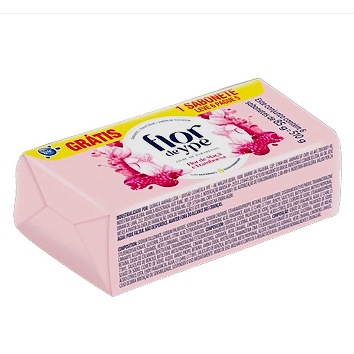 Pack Sabonete em Barra Flor de Maca e Framboesa Flor de Ype 510g Leve 6 Pague 5 Unidades