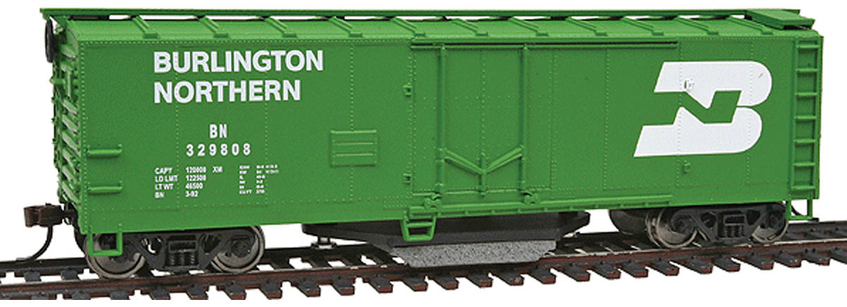 Walthers Trainline HO Scale 40' Box Car Track Cleaner Burlington Northern/BN