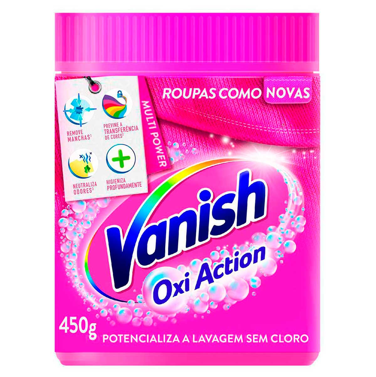Tira Manchas em Po Vanish Multi Power Oxi Action para roupas coloridas 450g