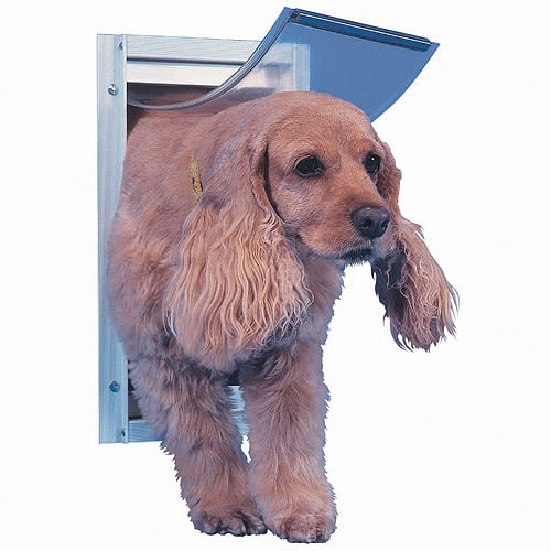 Ideal Pet Deluxe Aluminum Dog Door， White， Medium， 2.12