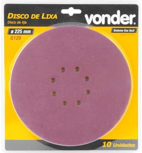 Vonder, Disco De Lixa Com Costado Em Pluma 225 Mm, Gr?o 120, Para As Lixadeiras Lpv 400B, Lpv 600, Lpv 925, Lpv 950B E Lpv 1000.