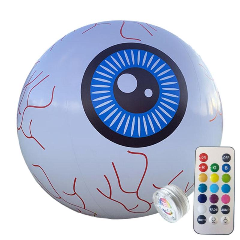 LED Glow Beach Ball Toy Beach Pool Party Halloween Decorations - Eyeball