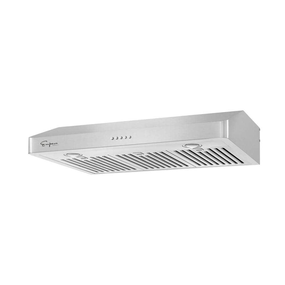 Empava 36 in Ducted Under Cabinet Range Hood in Stainless Steel with Permanent Filters and LED Lights