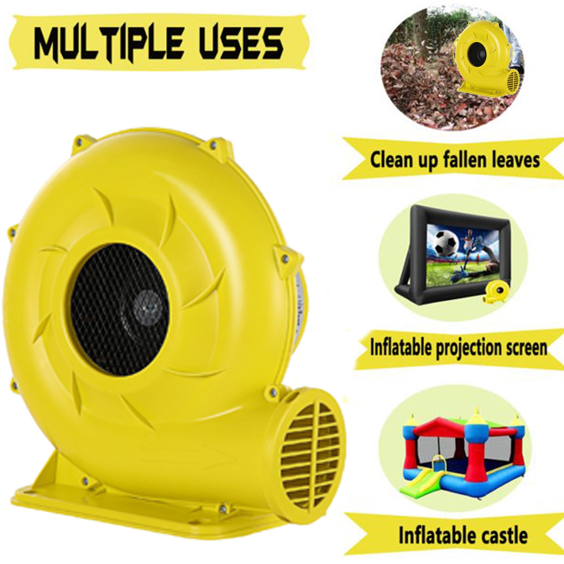 450W/0.6HP Bounce House Air Blower Suitable for Outdoor Trampoline/Water Slide/Air Sofa/Painting Room Outdoor Inflatable Electric Air Pump Fan Commercial Blower