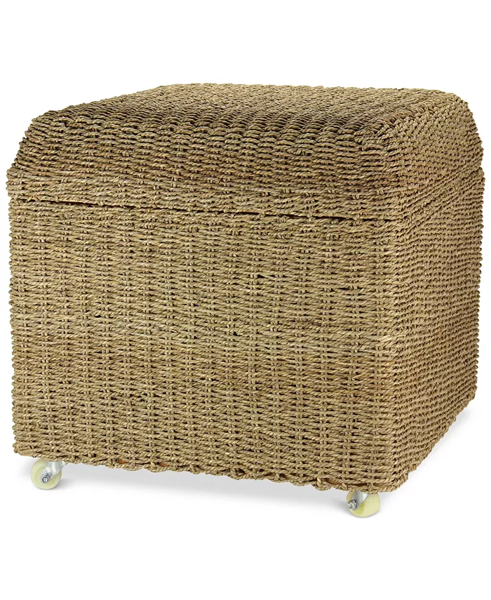 Household Essentials Square Storage Seat with Lid Rollers