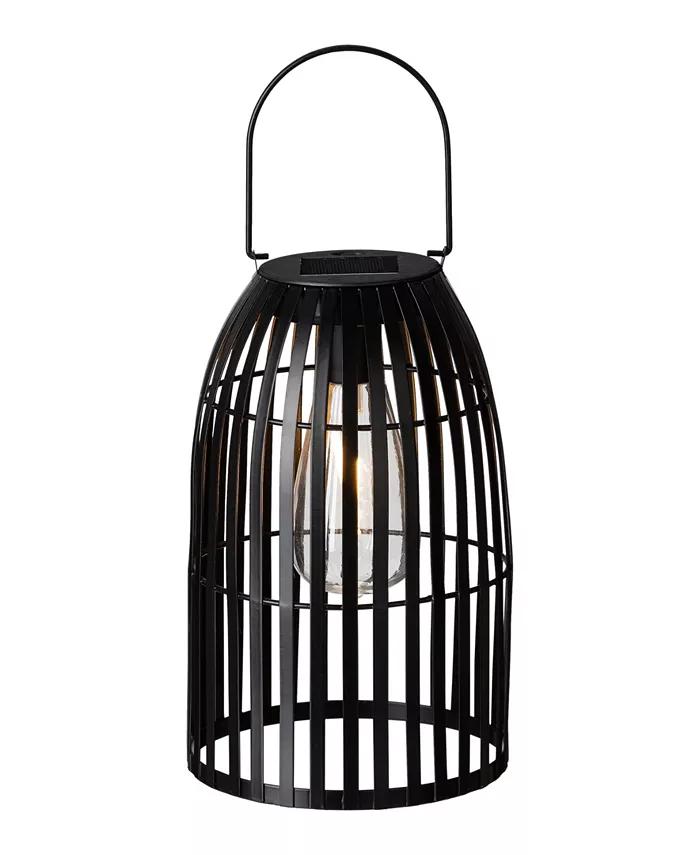 Glitzhome Solar Powered Outdoor Hanging Lantern， 9.75