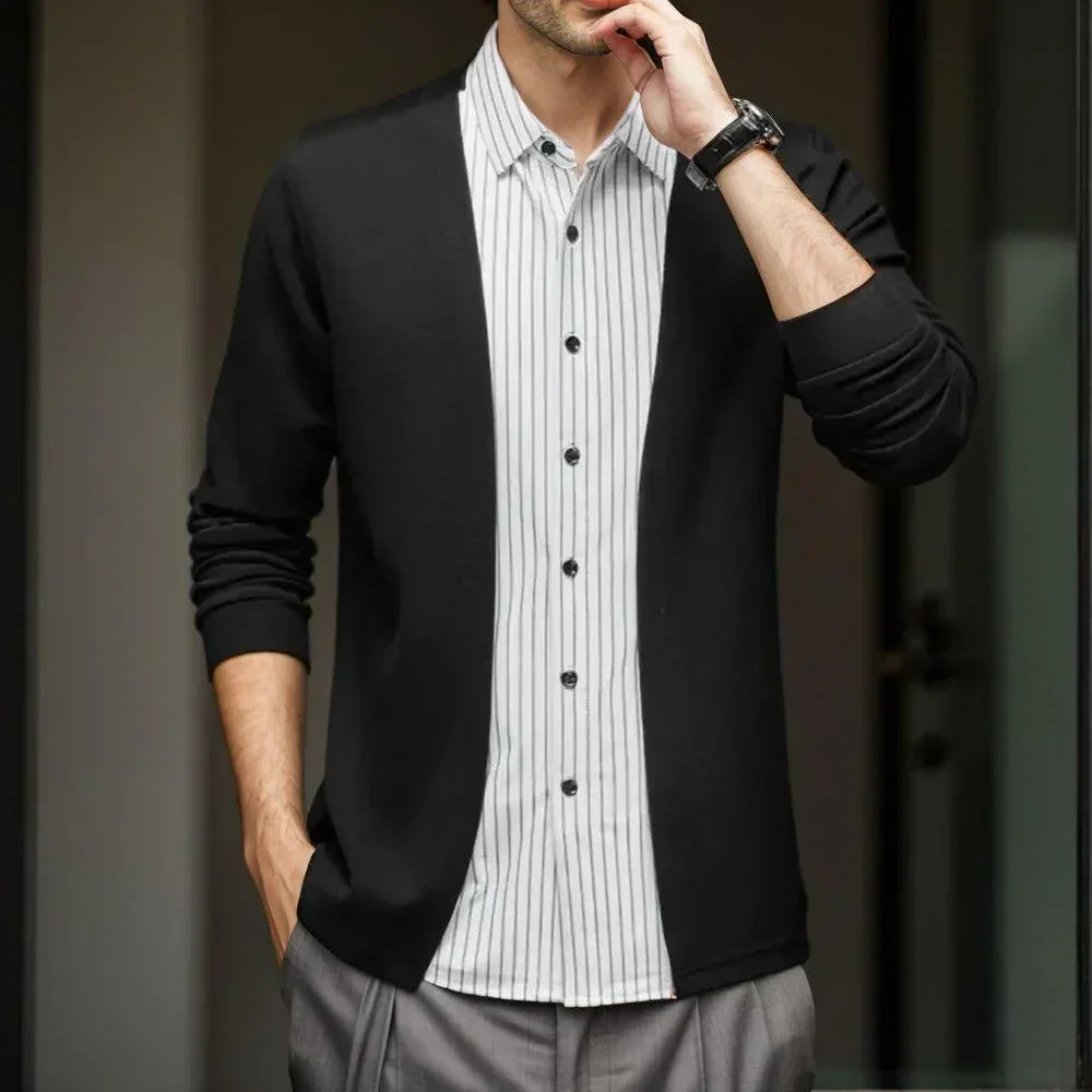 Camisa Cardigan Gianluigi™ Com Acabamento Premium e Corte Italiano / Sofisticação e Conforto que Transcendem Tendências!