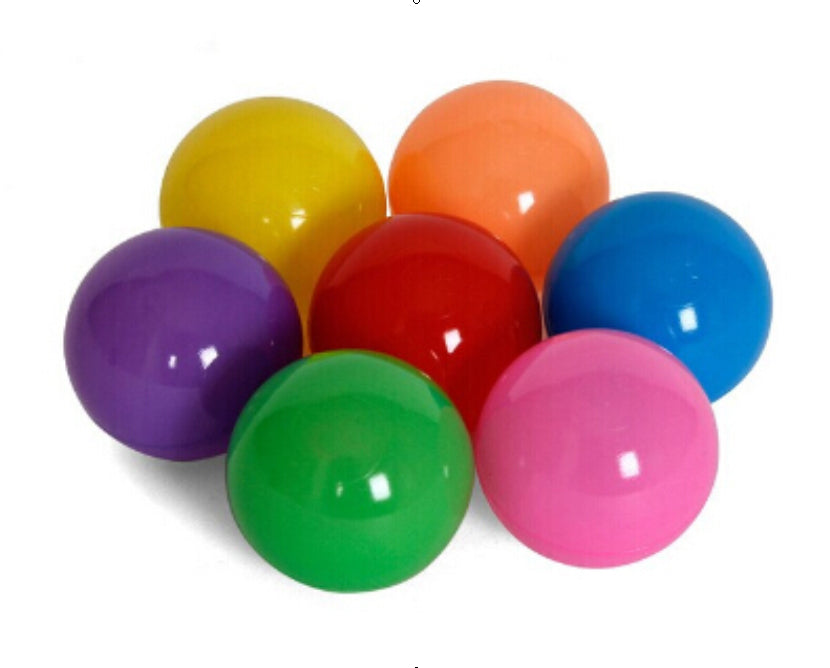 Crush Proof Play Balls 7 Color: Pink， Green， Purple， Red， Blue， Yellow， Orange， 100pc/pk Non-Toxic 