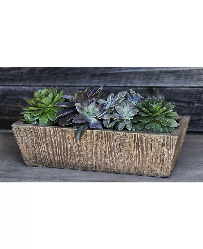 Campania International Barn Board Tapered Trough Planter