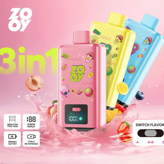 🌟ZOOY 150K Puffs 3 Flavors in 1 Disposable Vape