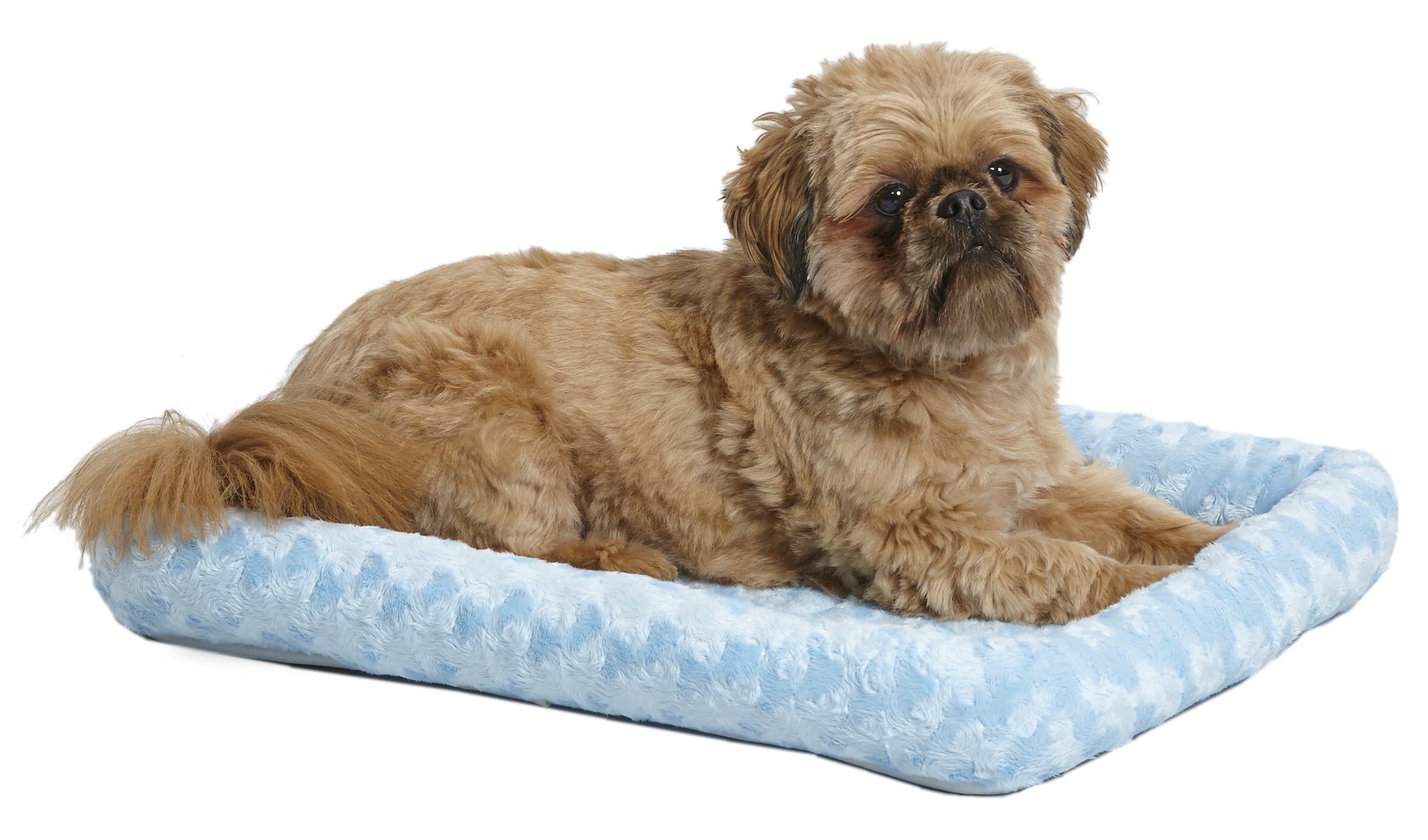 MidWest QuietTime Pet Bed and Dog Crate Mat， Powder Blue， 24