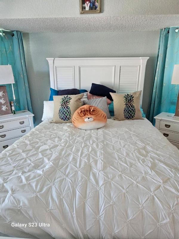 Ravello Pintuck 100% Cotton Comforter 3 Piece Set