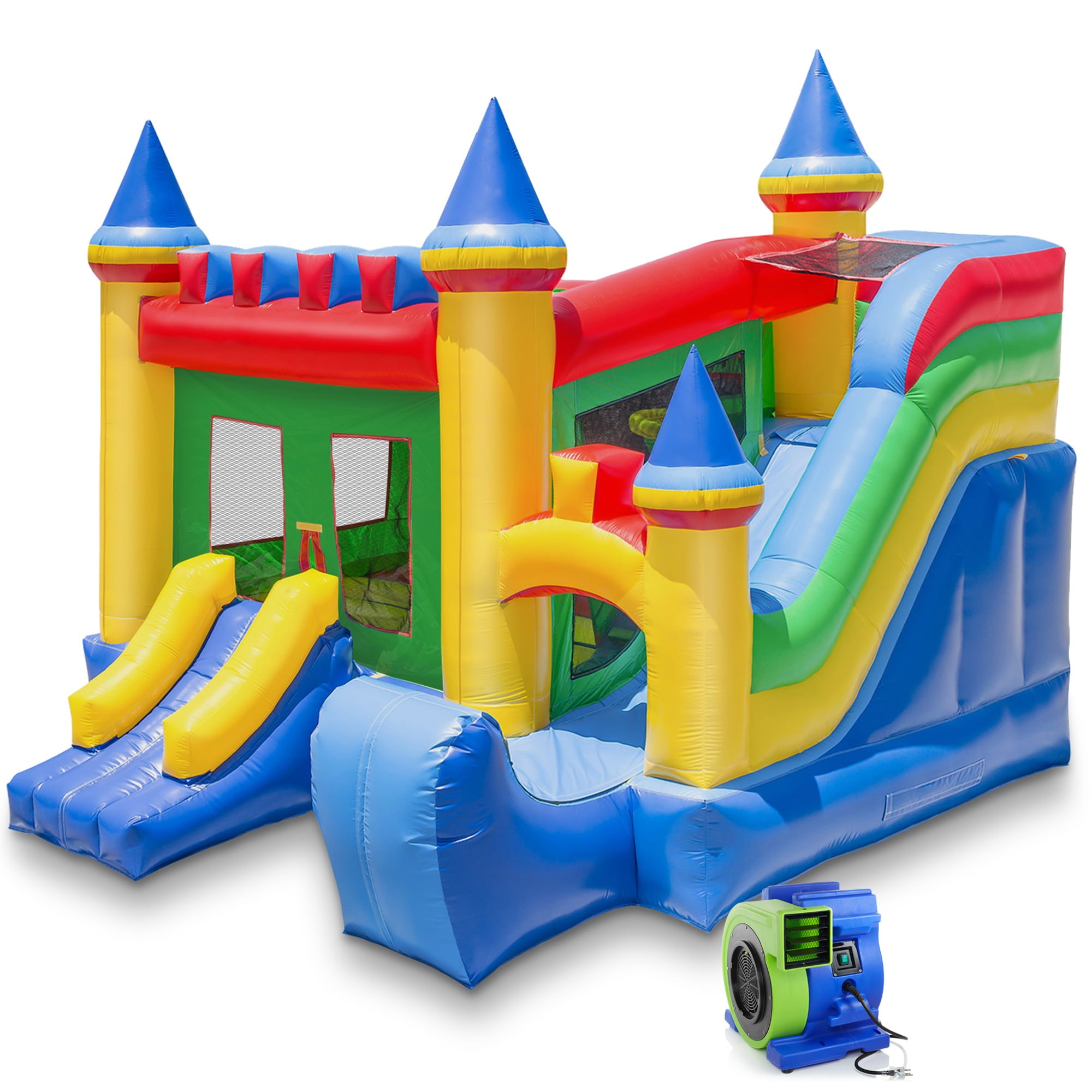 Cloud 9 Commercial Grade Castle Bounce House with Slide and Blower - 100% PVC 16' x 17' Inflatable Bouncer