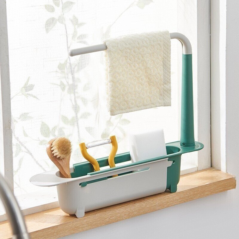 [🔥The 2022 The best Kitchen helper]Updated Telescopic Sink Storage Rack