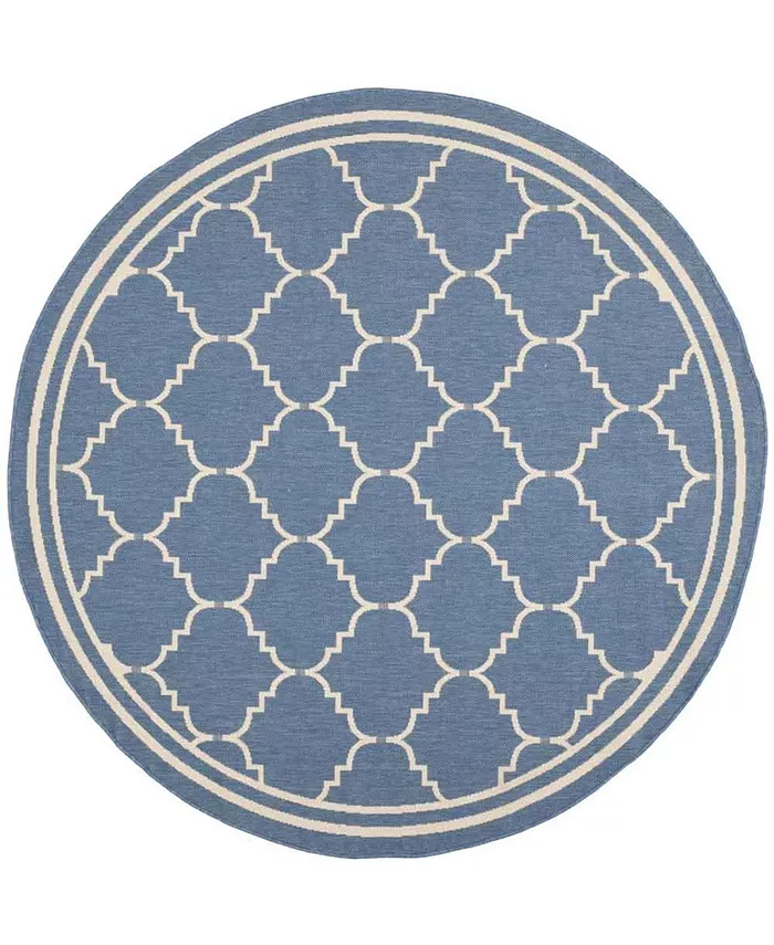 Safavieh Courtyard Blue and Beige 6'7