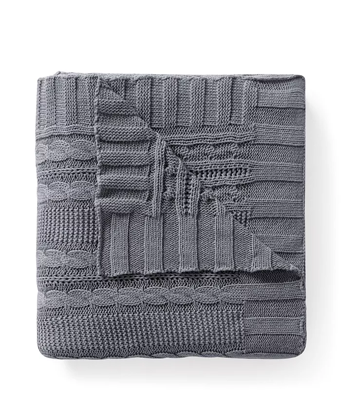 VCNY Home Dublin Cable Knit Throw Blanket