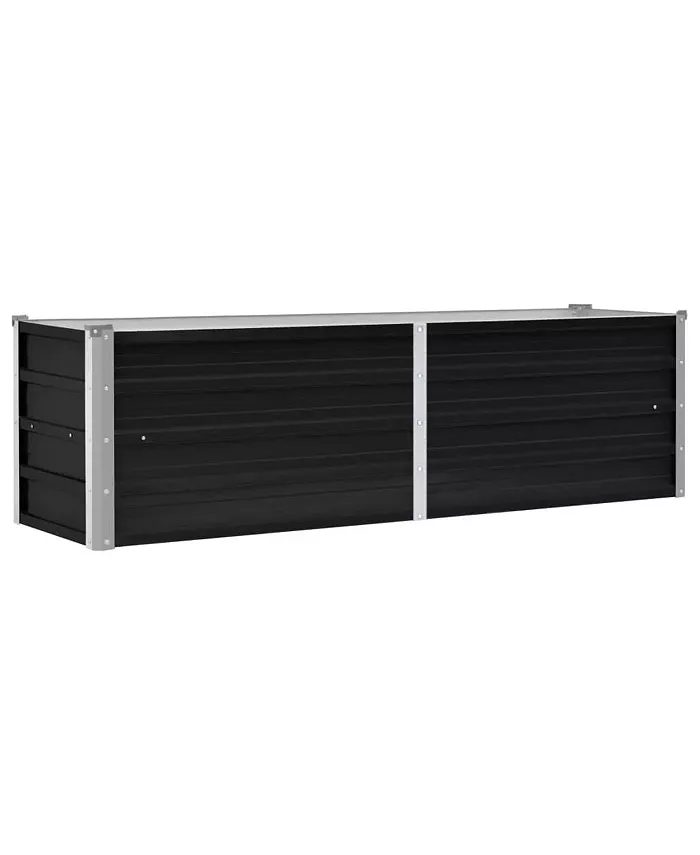 vidaXL Garden Raised Bed Anthracite 63