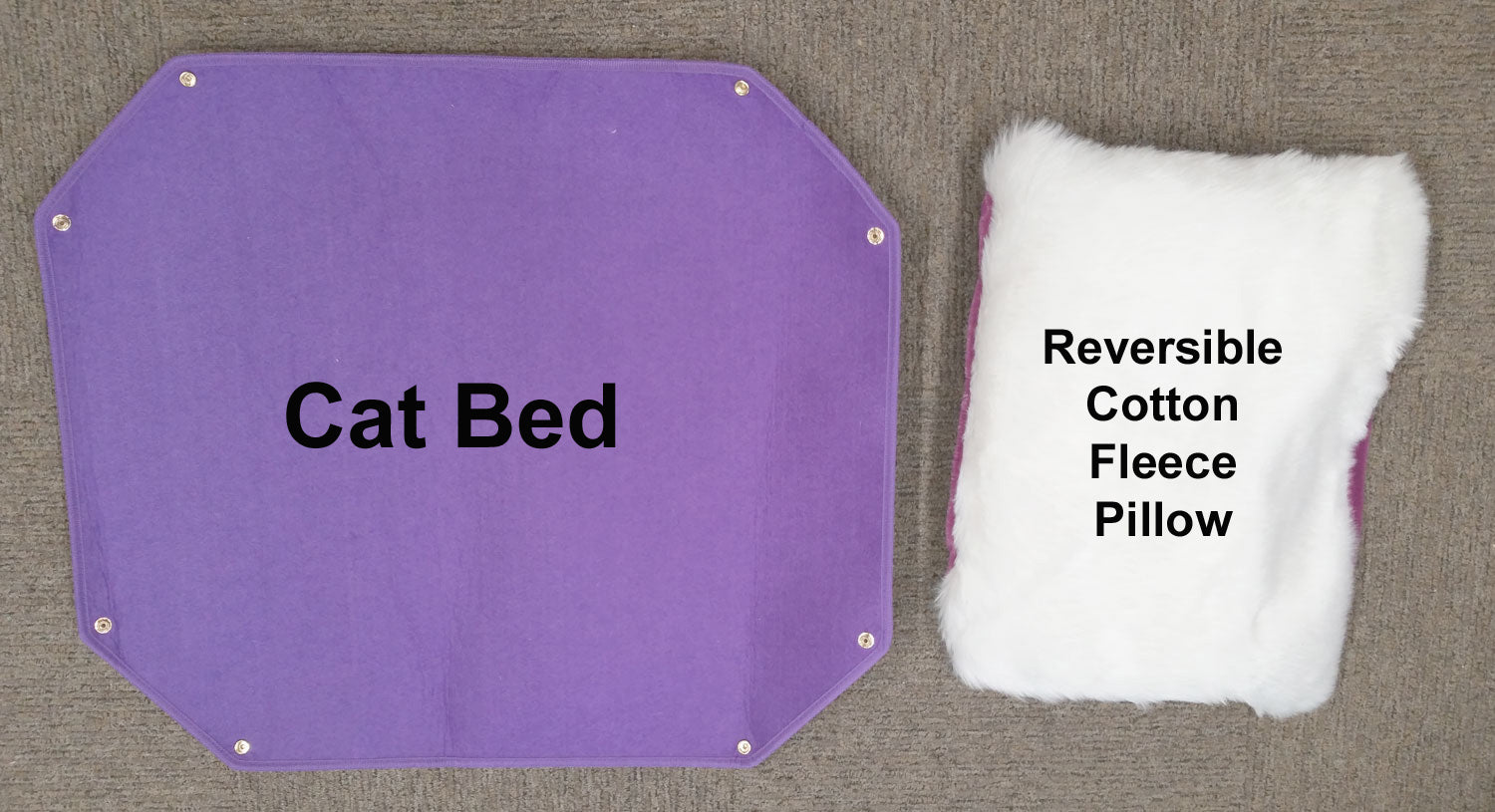 Cat Bed Felt Fabric - Large Green