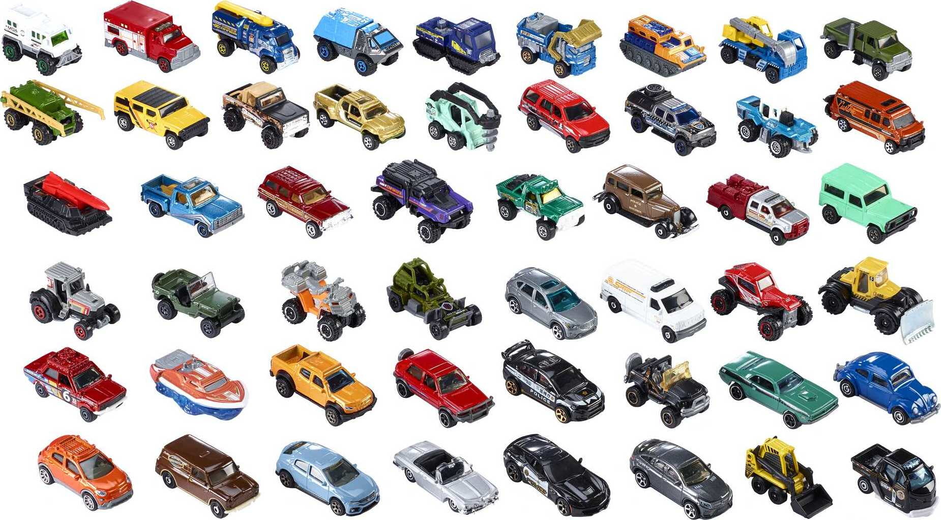 Matchbox Set of 50 Die-Cast Toy Cars or Trucks in 1:64 Scale (Styles May Vary)