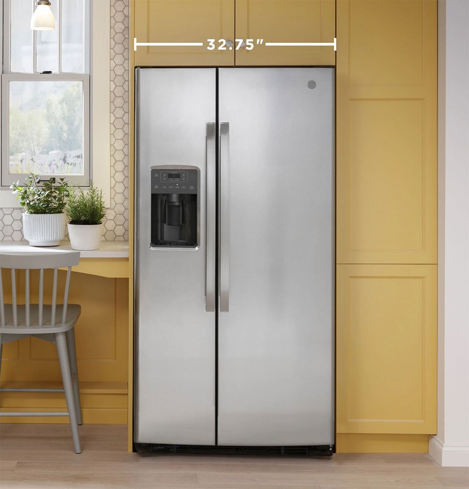 GE 23 Cu. Ft. Fingerprint Resistant Stainless Steel Side-By-Side Refrigerator