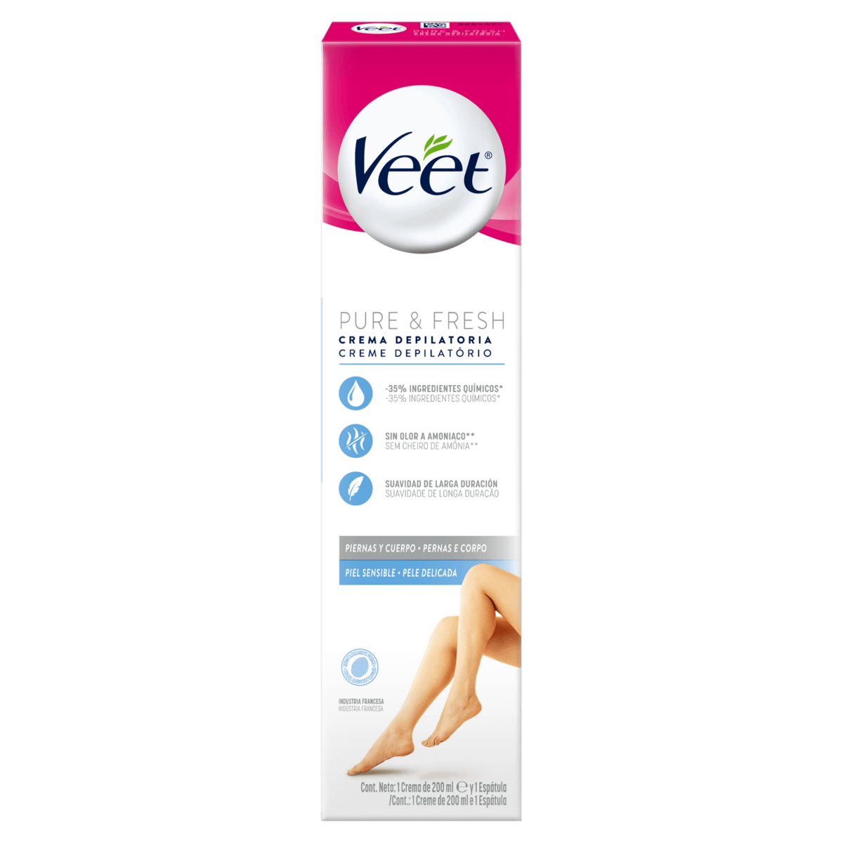 Creme Depilatorio Pernas e Corpo Pele Delicada Veet Caixa 200g