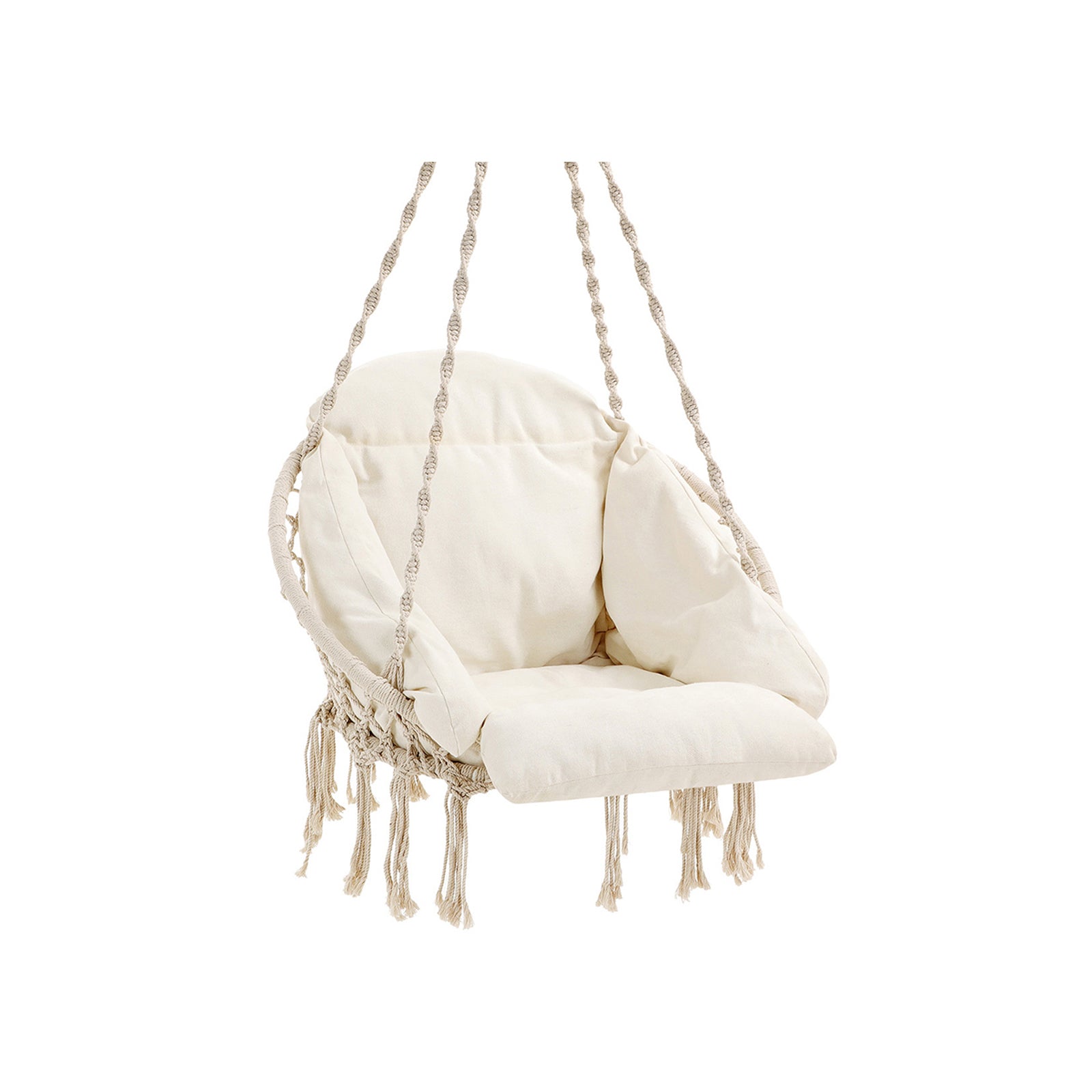 SONGMICS Hanging Chair with Thick CushionCloud White