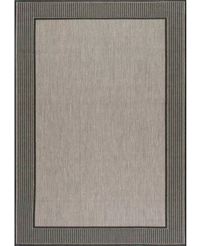 nuLoom Dawn Gris Border Gray 3'9