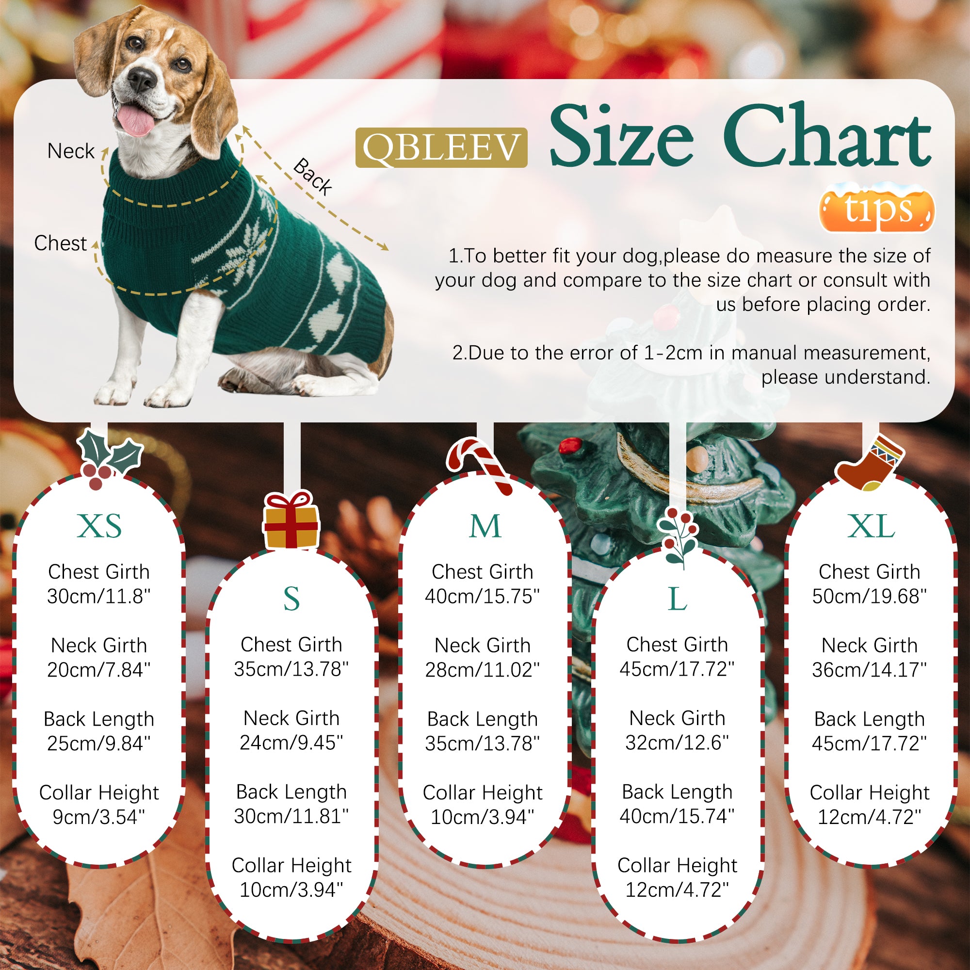 QBLEEV Dog Cat Sweater Christmas Snowflake Pet Warm Holiday Elk Knitwear Dog Sweater Soft Puppy Clothing Dog Winter Coat， Dog Turtleneck Cold Weather Outfit Pullover for Small Medium Dogs Cats