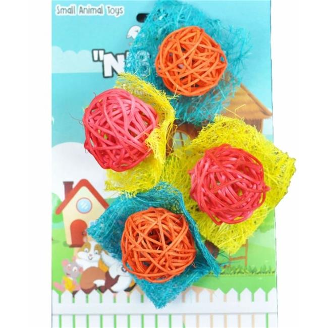 AandE Cage 644159 Nibbles Loofah Bon Bons for Small Animal Toy - Small