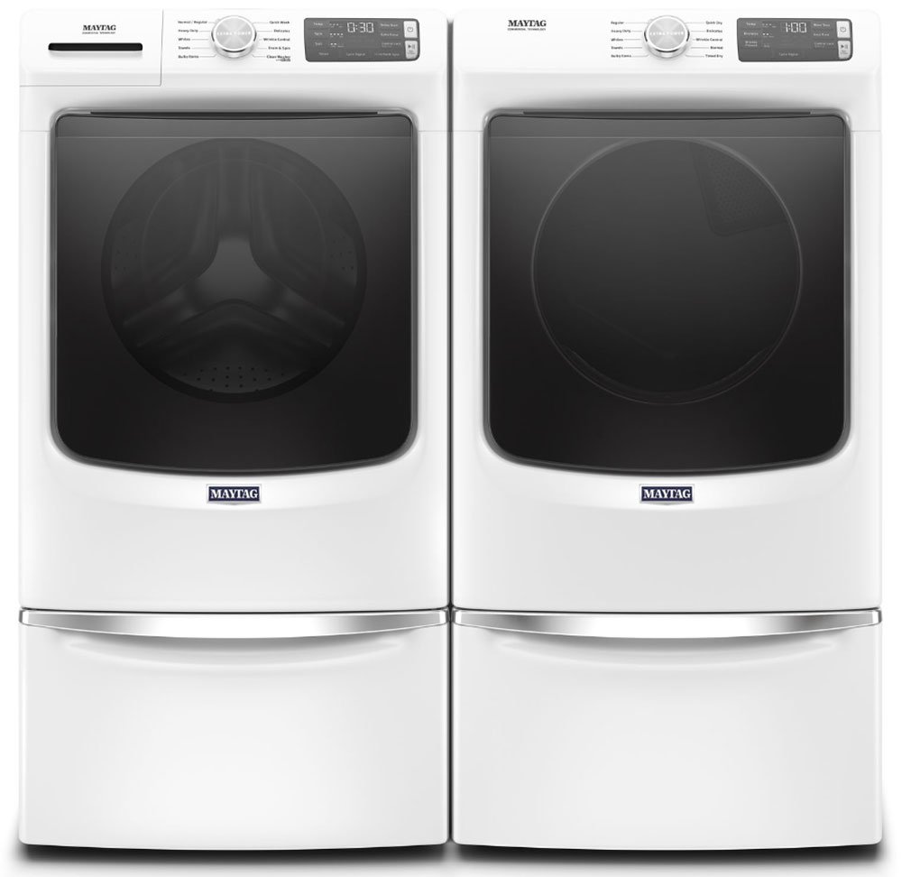 Maytag ADA 7.3 Cu. Ft. White Front Load Gas Dryer With Extra Power And Quick Dry Cycle