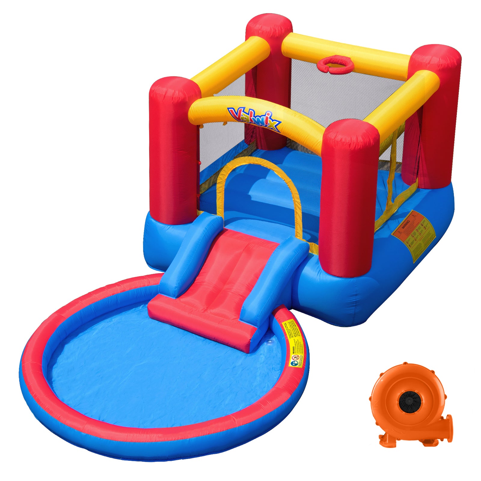 Valwix 13'5'' x 6'9'' x 5'4'' Inflatable Bounce House with 450W Blower for Kids 3-5 years