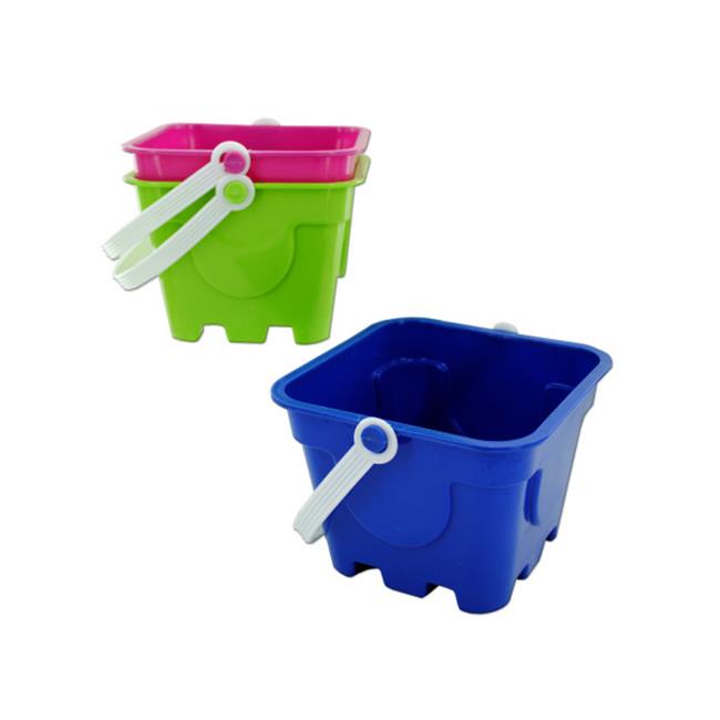 Bulk Buys HB824-36 Square Mold Beach Pail -Pack of 36