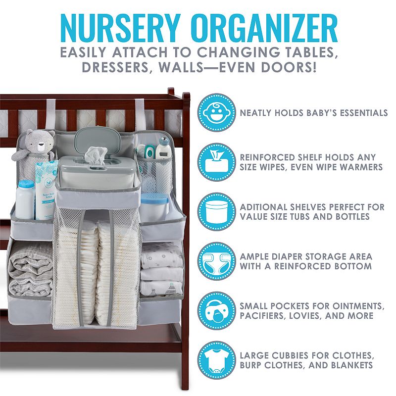 LA Baby Diaper Caddy and Nursery Organizer