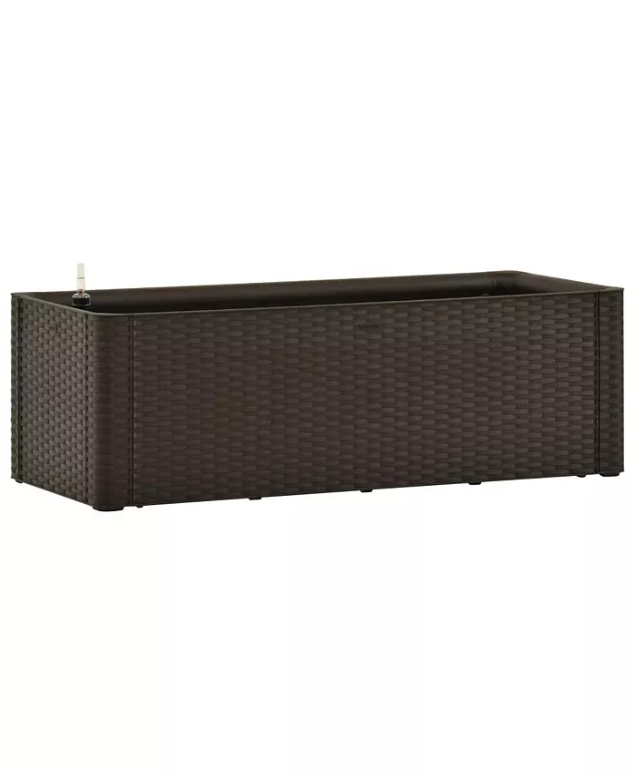 vidaXL Garden Raised Bed with Self Watering System Mocha 39.4