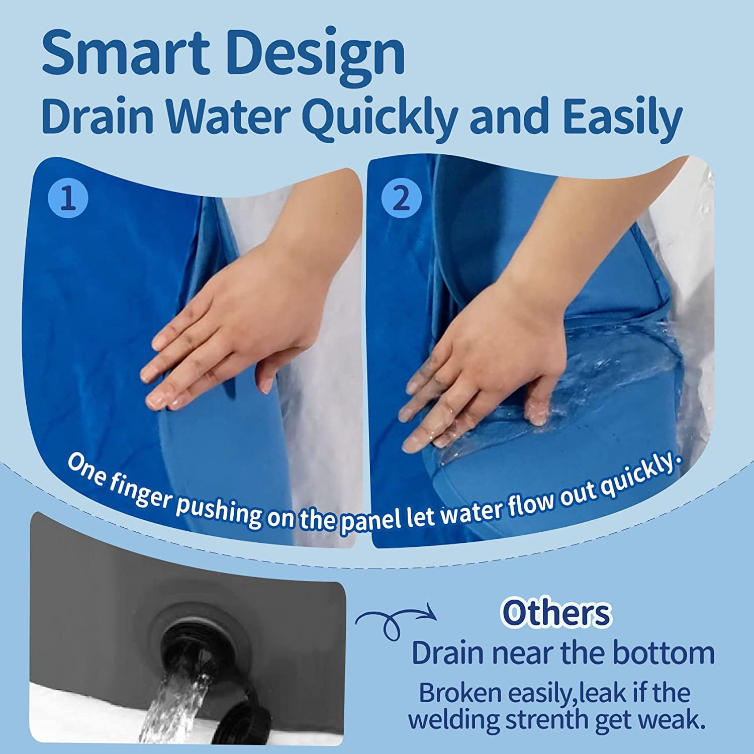 Alvantor Pet Swimming Pool Dog Bathing Tub Kiddie Pools Cat Puppy Shower Spa Foldable Portable Indoor Outdoor Pond Ball Pit 63