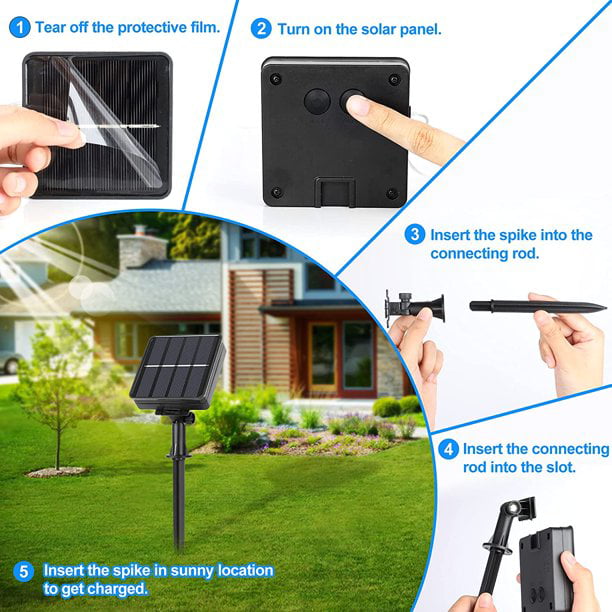 Juhefa Solar String Lights 46 ft 130 LED,Waterproof Solar Fairy Light with 8 Modes for Outdoor Garden Tree Fence Decor, 2 Pack, Warm White