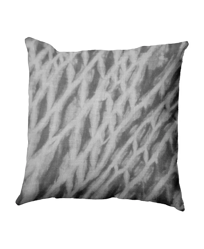 E by Design Shibori Stripe 16 Inch Gray Decorative Abstract Throw Pillow