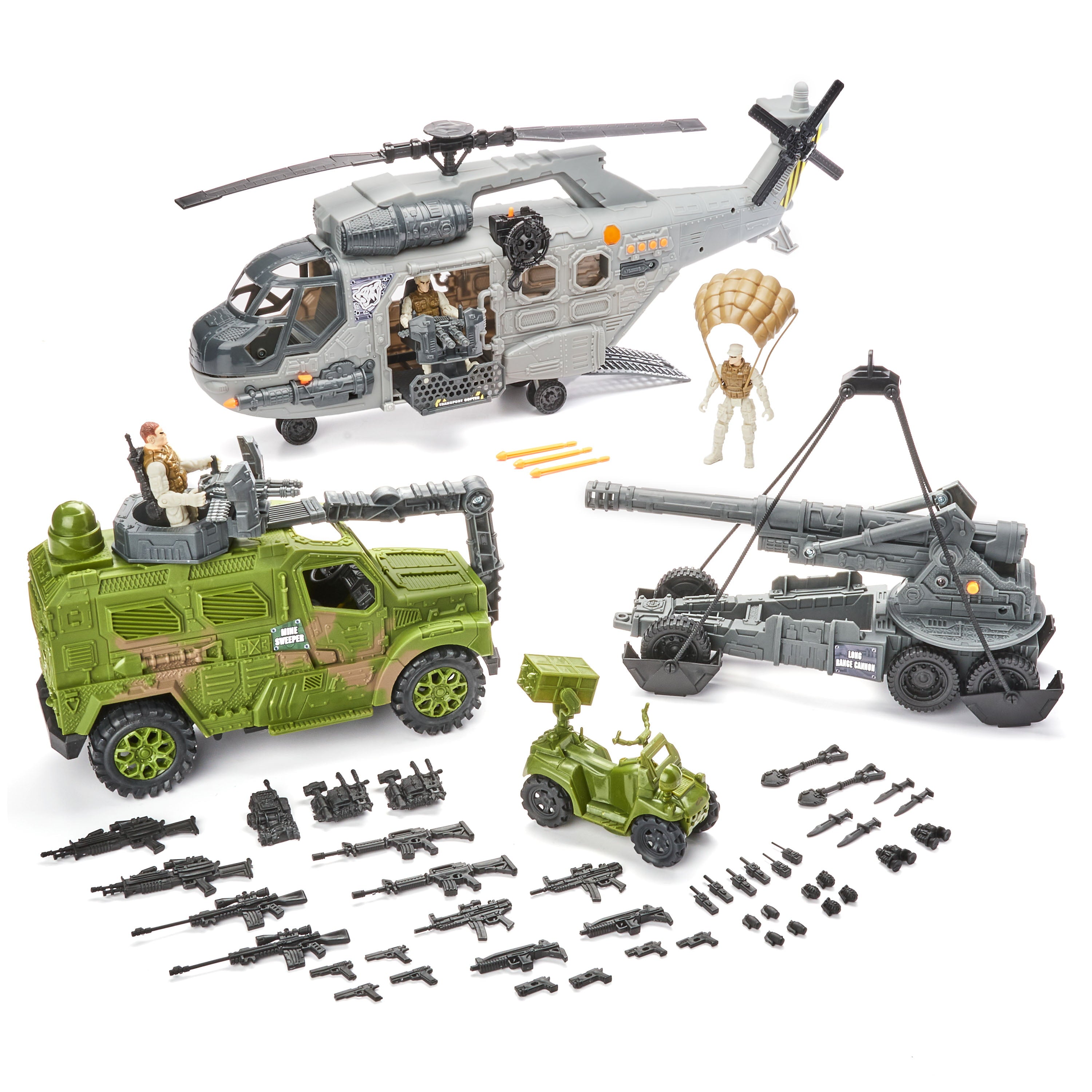Kid Connection Military Giant Copter Play Set， 57 Pieces
